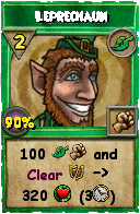 Wizard101 Life spell card: Leprechaun, Spell ID 17367
