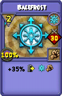 Wizard101 Ice spell card: Balefrost, Spell ID 17372