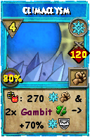 Wizard101 Ice spell card: Climaclysm, Spell ID 17402