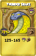 Wizard101 Storm spell card: Thunder Snake, Spell ID 17407