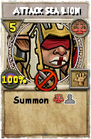 Wizard101 Balance spell card: Attack Sea Lion, Spell ID 17416
