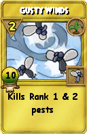 Wizard101 Gardening spell card: Gusty Winds, Spell ID 17421