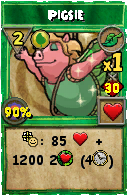 Wizard101 Life spell card: Pigsie, Spell ID 17422