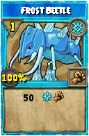 Wizard101 Ice spell card: Frost Beetle, Spell ID 17427