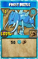 Wizard101 Ice spell card: Frost Beetle, Spell ID 17428