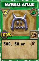 Wizard101 Life spell card: Natural Attack, Spell ID 17430