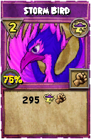 Wizard101 Storm spell card: Storm Bird, Spell ID 17433