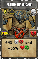 Wizard101 Death spell card: Lord of Night, Spell ID 17439
