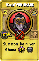 Wizard101 Myth spell card: Kain von Shane, Spell ID 17451