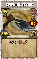 Wizard101 Balance spell card: Spinning Scythe, Spell ID 17452