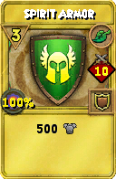 Wizard101 Life spell card: Spirit Armor, Spell ID 17468