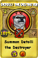 Wizard101 Myth spell card: Detolli the Destroyer, Spell ID 17471