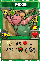 Wizard101 Life spell card: Pigsie, Spell ID 17479