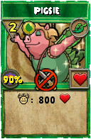 Wizard101 Life spell card: Pigsie, Spell ID 17480