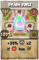 Wizard101 Balance spell card: Swarm Surge, Spell ID 17483