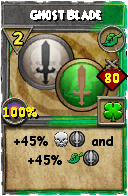 Wizard101 Life spell card: Ghost Blade, Spell ID 17484