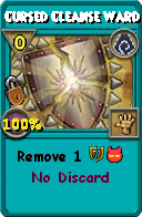 Wizard101 Shadow spell card: Cursed Cleanse Ward, Spell ID 17488