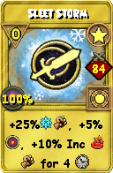 Wizard101 Star spell card: Sleet Storm, Spell ID 17496