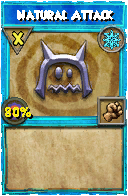 Wizard101 Ice spell card: Natural Attack, Spell ID 17498