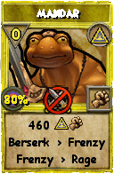 Wizard101 Myth spell card: Mandar, Spell ID 17506