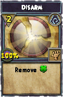 Wizard101 Shadow spell card: Disarm, Spell ID 17510