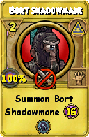 Wizard101 Myth spell card: Bort Shadowmane, Spell ID 17520