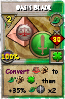 Wizard101 Life spell card: Oasis Blade, Spell ID 17527