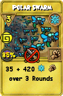 Wizard101 Ice spell card: Polar Swarm, Spell ID 17538