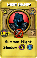 Wizard101 Myth spell card: Night Shadow, Spell ID 17542