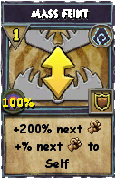 Wizard101 Shadow spell card: Mass Feint, Spell ID 17544