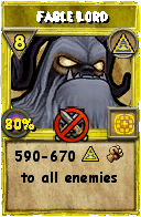 Wizard101 Myth spell card: Fable Lord, Spell ID 17549
