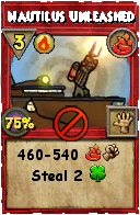 Wizard101 Fire spell card: Nautilus Unleashed, Spell ID 17556