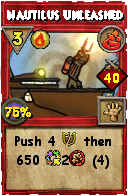 Wizard101 Fire spell card: Nautilus Unleashed, Spell ID 17568
