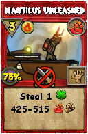 Wizard101 Fire spell card: Nautilus Unleashed, Spell ID 17569