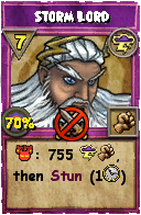 Wizard101 Storm spell card: Storm Lord, Spell ID 17574