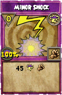 Wizard101 Storm spell card: Minor Shock, Spell ID 17582