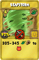 Wizard101 Life spell card: Leafstorm, Spell ID 17587