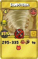 Wizard101 Balance spell card: Sandstorm, Spell ID 17590
