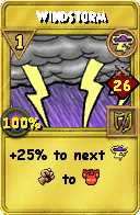 Wizard101 Storm spell card: Windstorm, Spell ID 17591