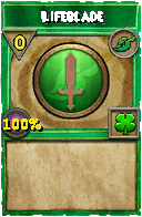 Wizard101 Life spell card: Lifeblade, Spell ID 17596
