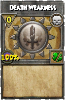 Wizard101 Death spell card: Death Weakness, Spell ID 17599
