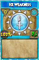 Wizard101 Ice spell card: Ice Weakness, Spell ID 17603
