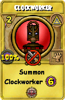 Wizard101 Myth spell card: Clockworker, Spell ID 17606