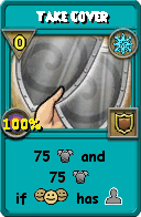 Wizard101 Ice spell card: Take Cover, Spell ID 17608