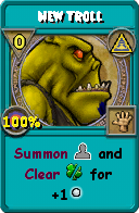 Wizard101 Myth spell card: New Troll, Spell ID 17610