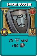 Wizard101 Balance spell card: Spiked Buckler, Spell ID 17611