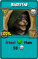 Wizard101 Death spell card: Backstab, Spell ID 17613