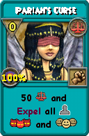 Wizard101 Balance spell card: Pariah's Curse, Spell ID 17615