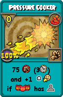 Wizard101 Fire spell card: Pressure Cooker, Spell ID 17616