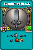 Wizard101 Storm spell card: Conductive Blade, Spell ID 17617